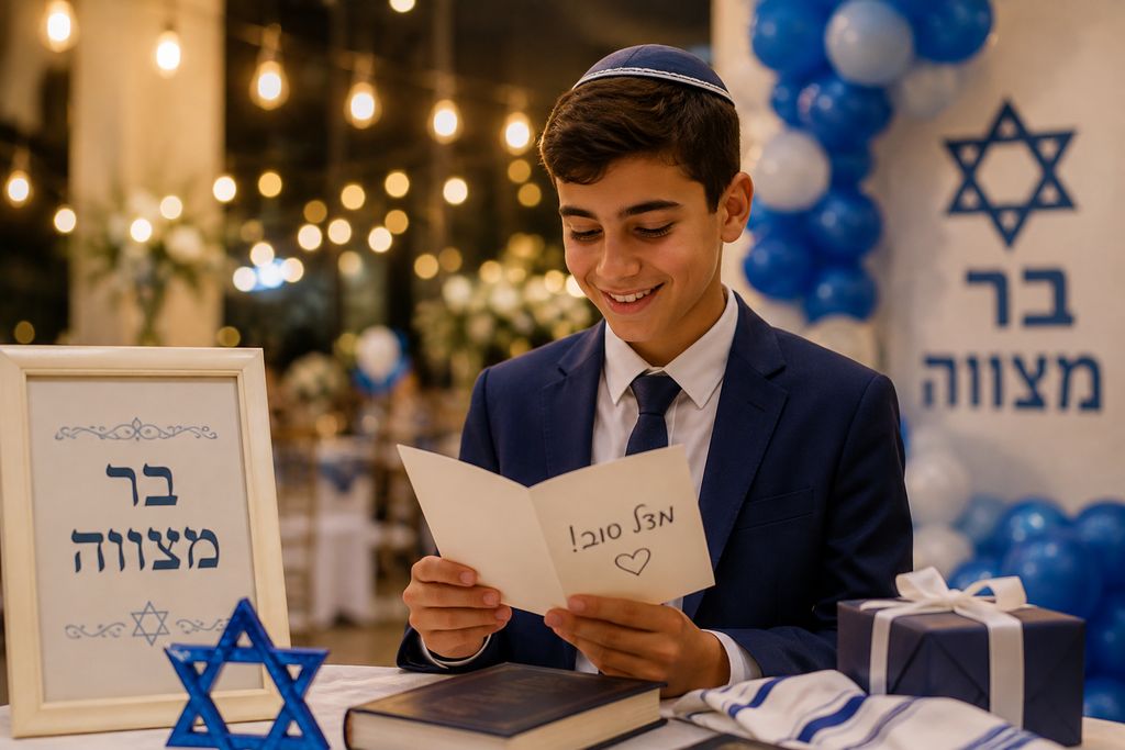 יהל פוטוגרפי חתן בחגיגת בר מצווה קורא ברכה